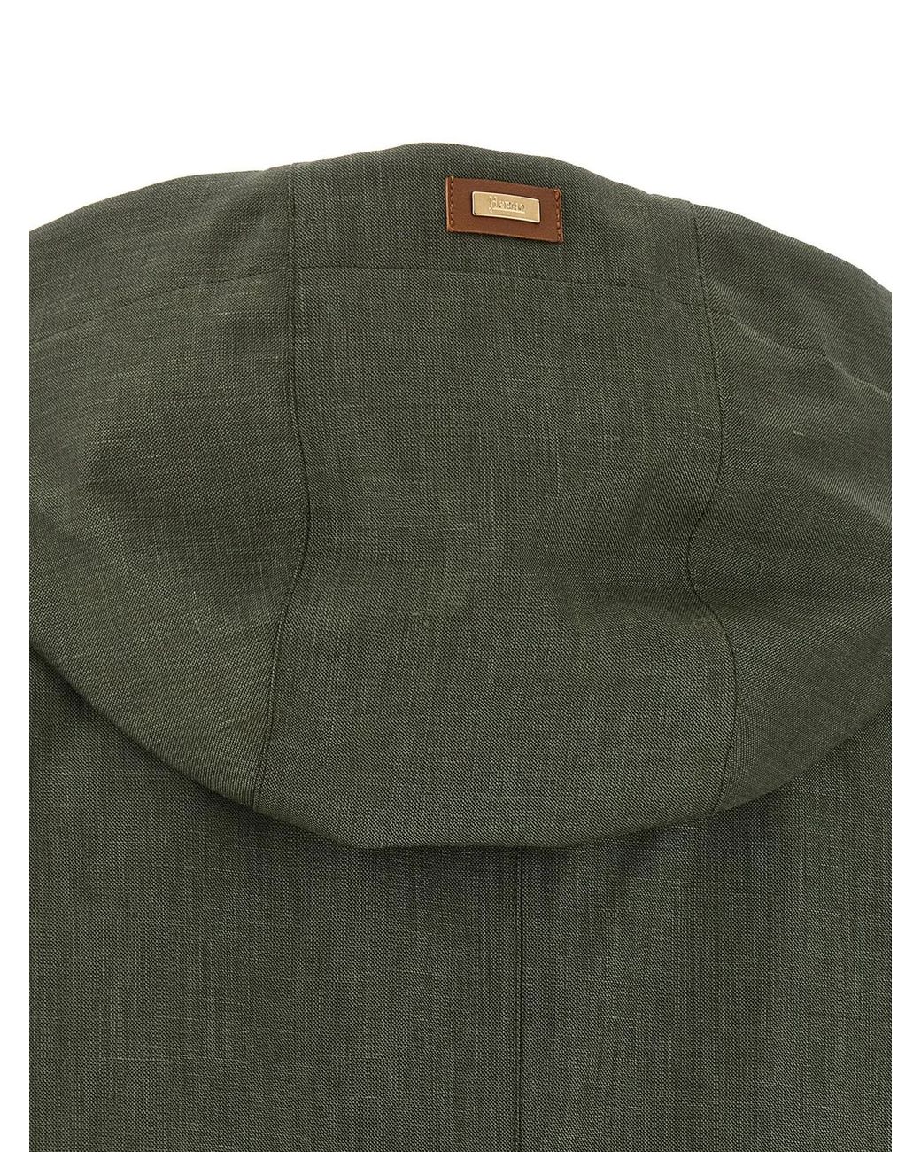 Herno Green Linen Coat