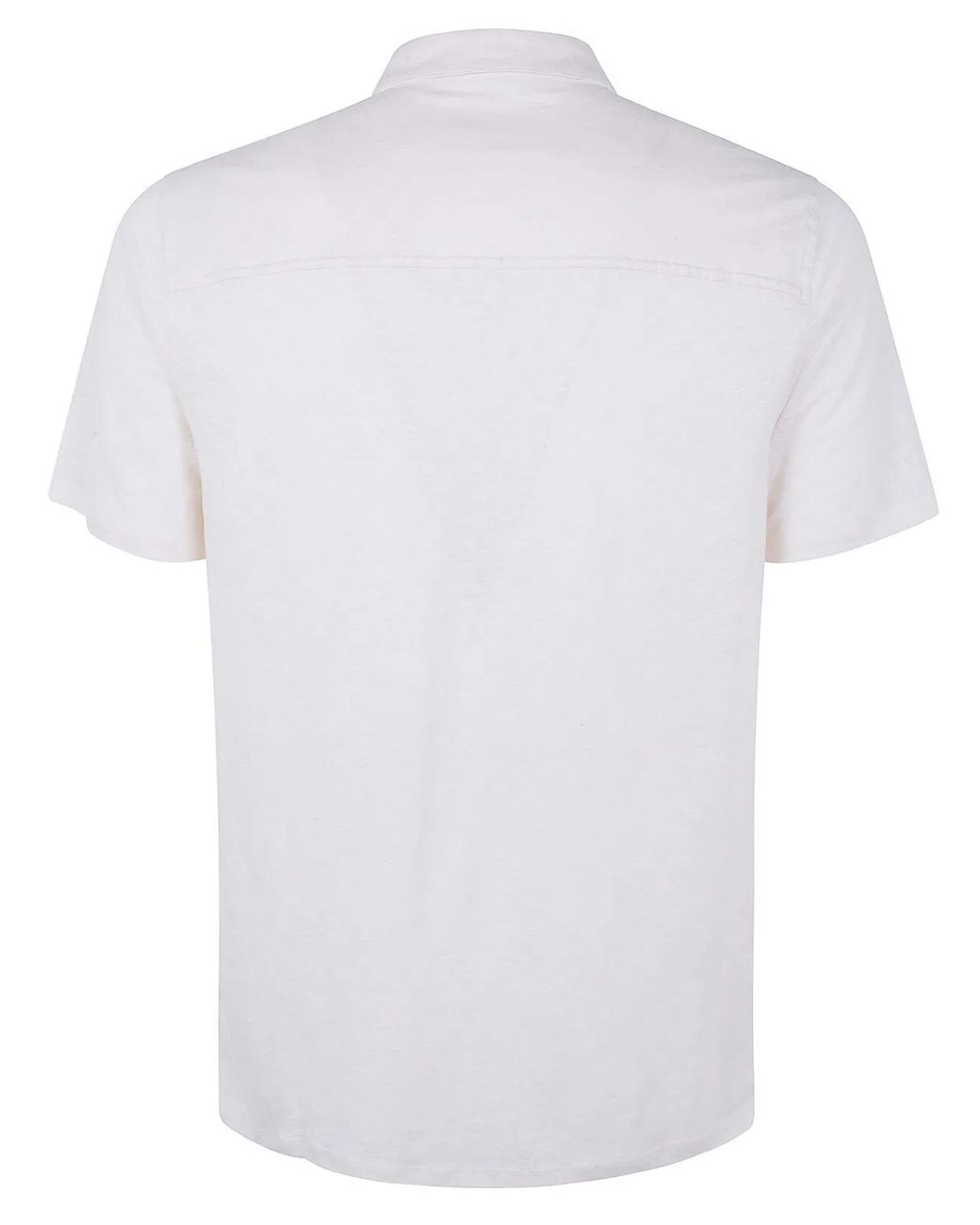 Majestic White Linen Short Sleeves Polo Shirt for men