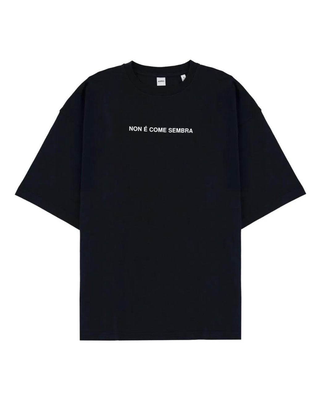 Aspesi Black T-Shirt With Print
