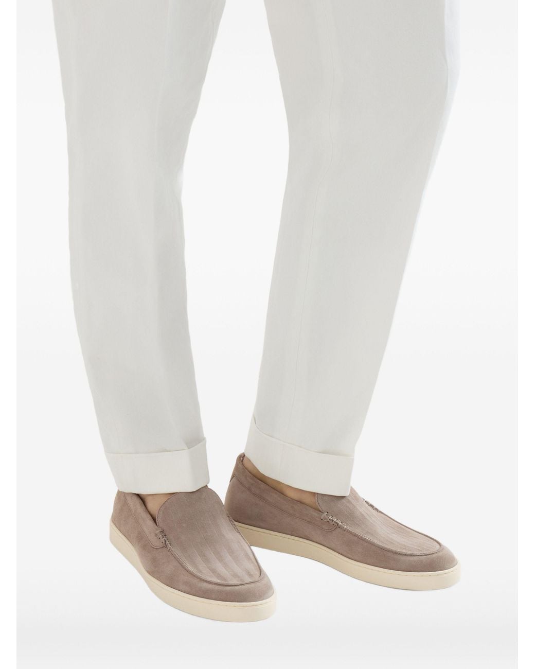 Brunello Cucinelli Multicolor Suede Loafers for men