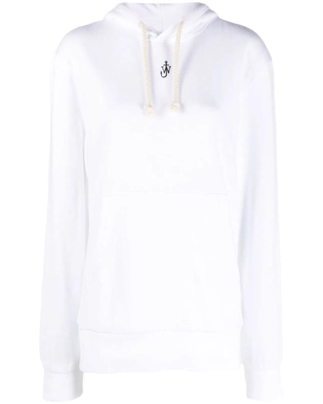 J.W. Anderson White Anchor Embroidery Hoodie
