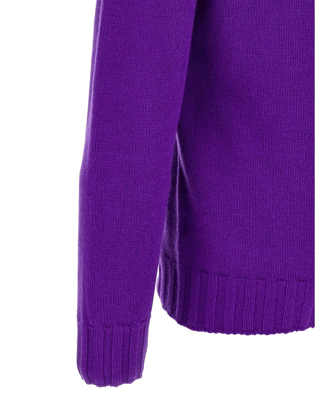 Oliver Lattughi Purple Cashmere Sweater for men