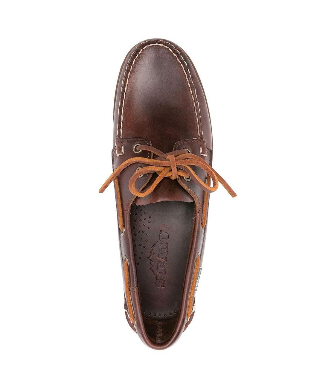 Sebago Brown Ranger Waxy Leather Loafers for men