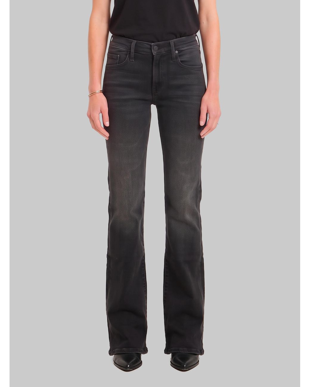 Mother Black The Jinx Heel Jeans