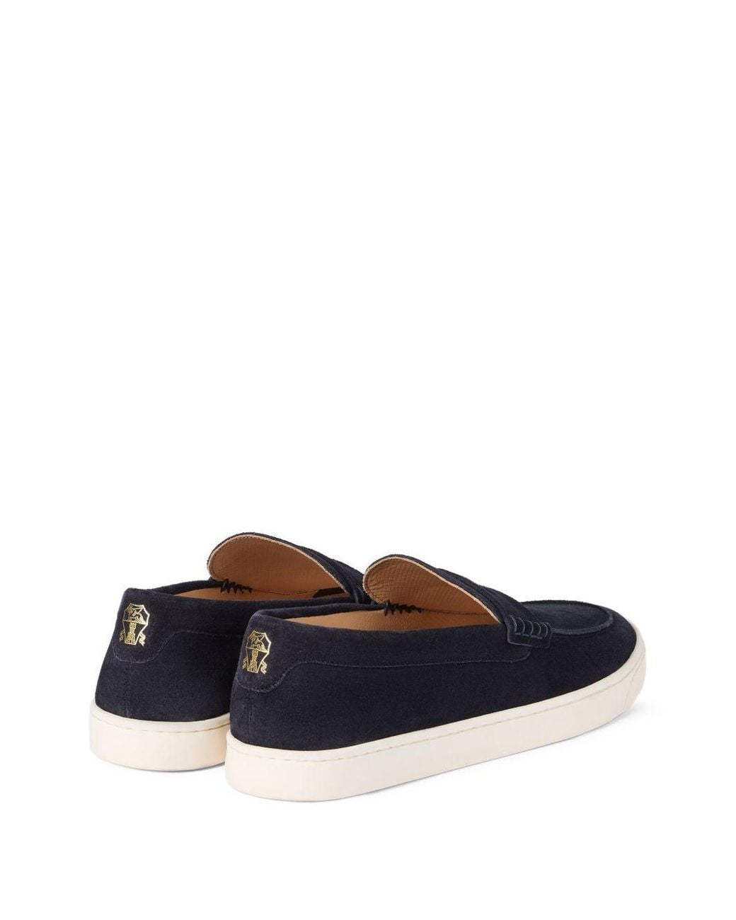 Brunello Cucinelli Blue Suede Loafer for men