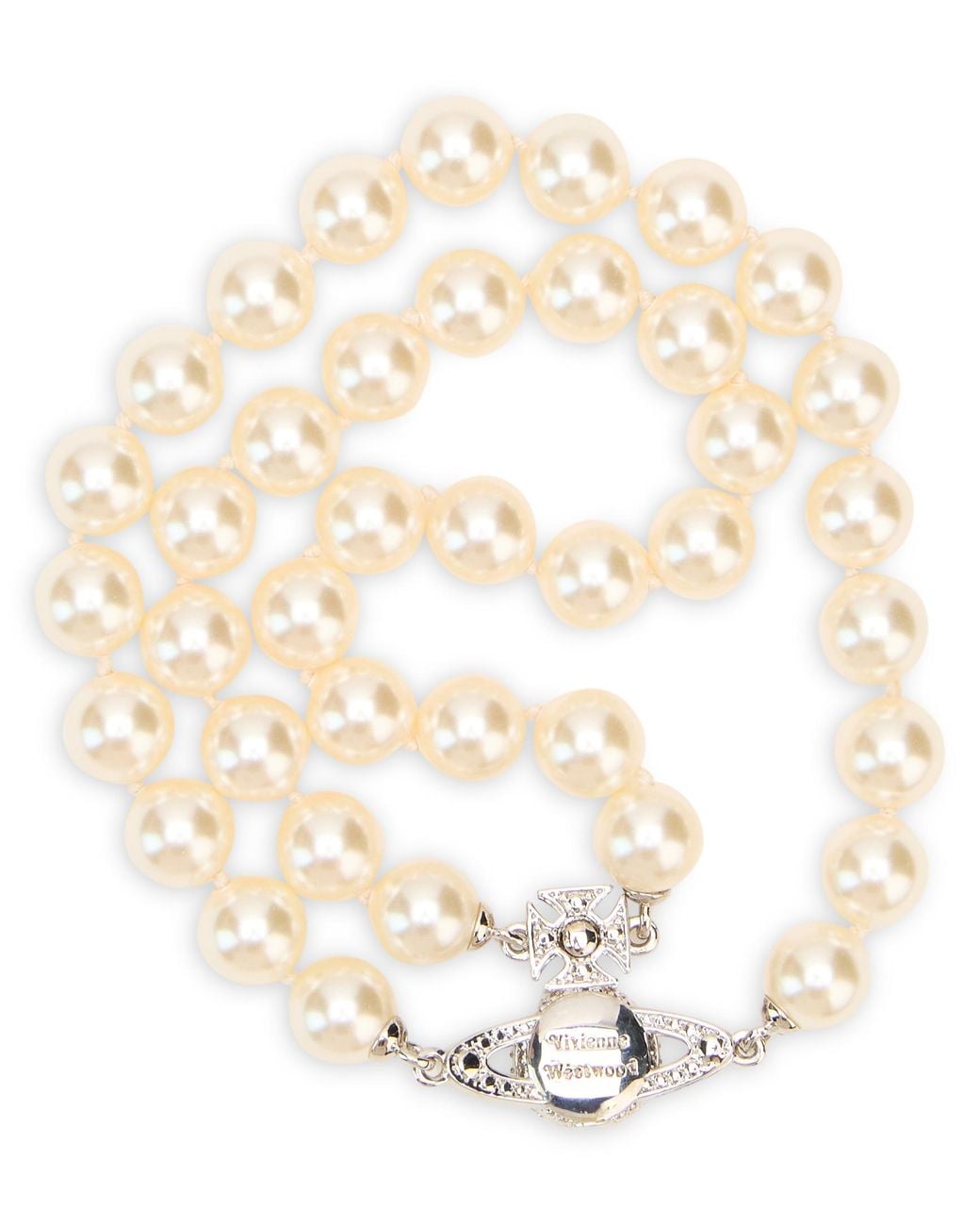 Vivienne Westwood Multicolor Bracelet With Pearls And Metallic Logo