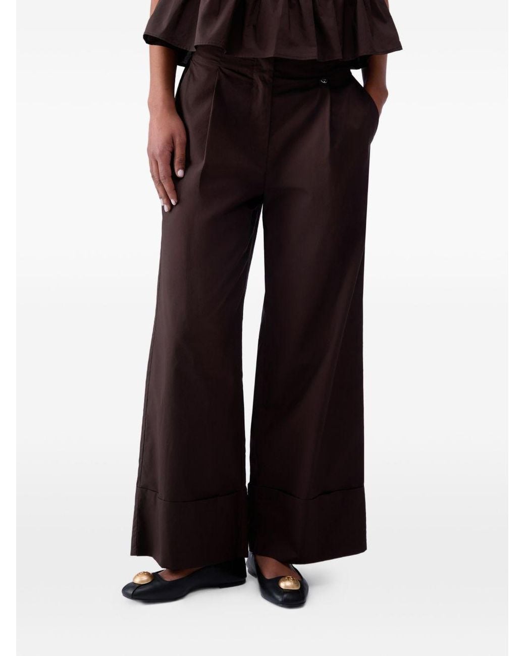 Liu Jo Black Cotton Trousers