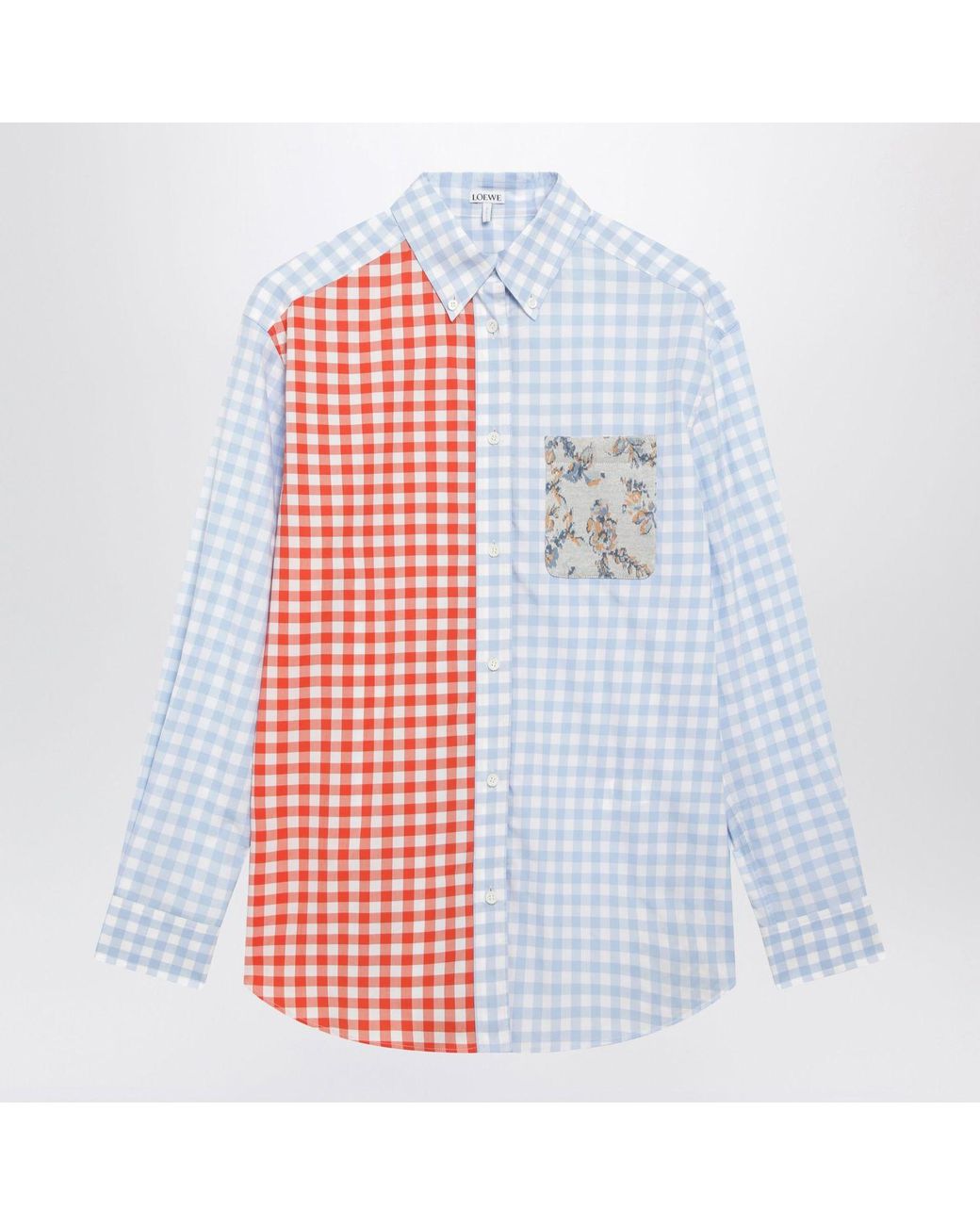 Loewe White Light And Patchwork Cotton Shirt