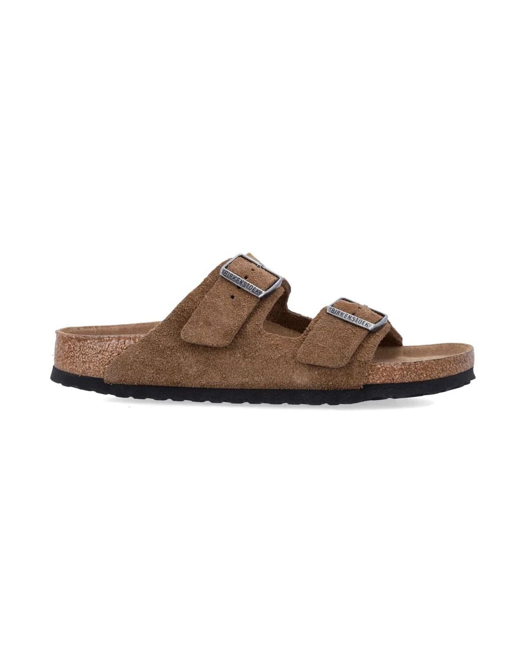 Birkenstock Brown Arizona Suede Flat Sandals for men