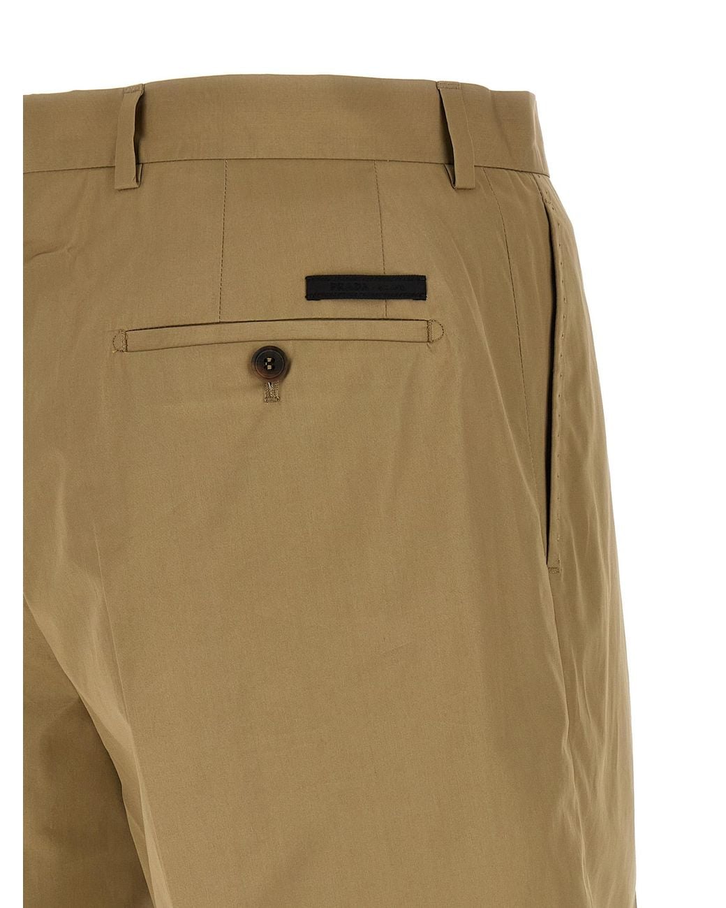 Prada Green Poplin Bermuda Shorts for men