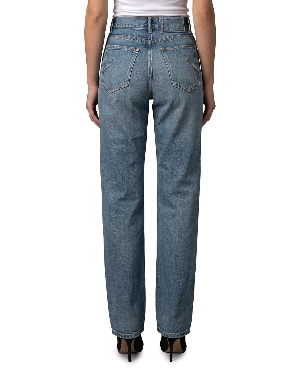 Alaïa Blue Straight-Leg Denim Jeans