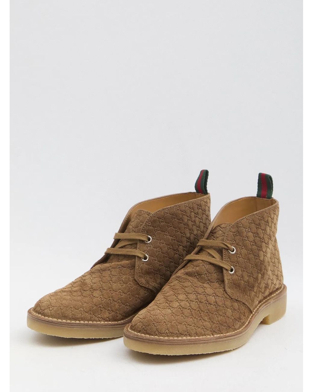 Gucci Brown Gg Ankle Boots for men