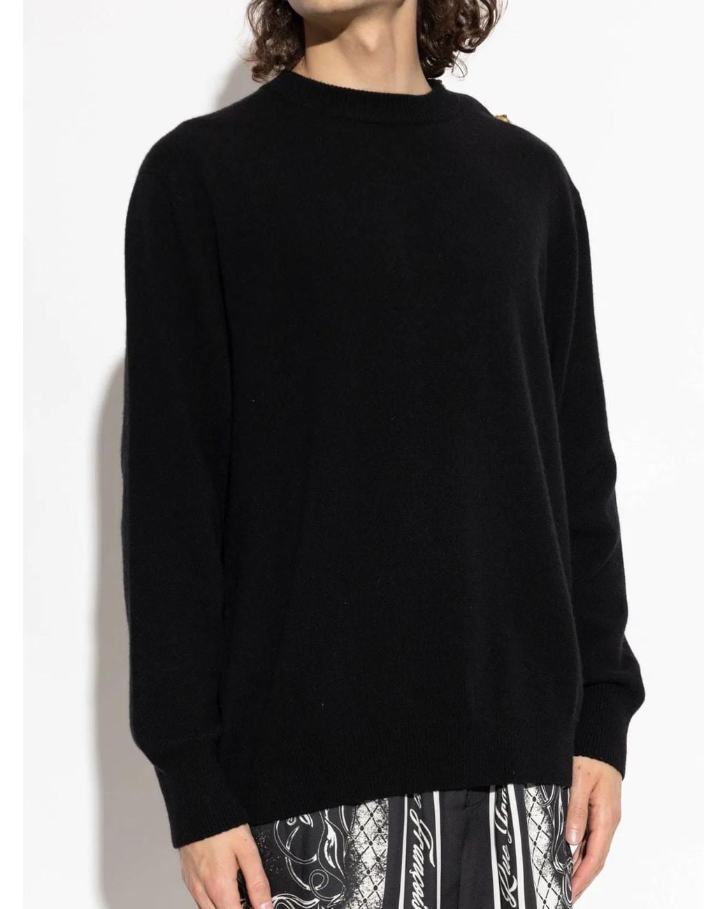 Balmain Black Classic Sweater for men