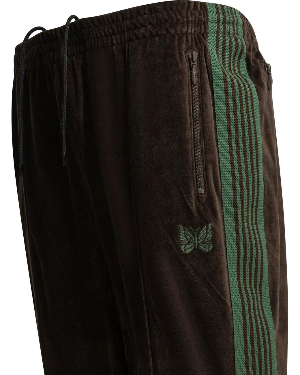 Needles Gray Cotton Polyester Sports Pants for men