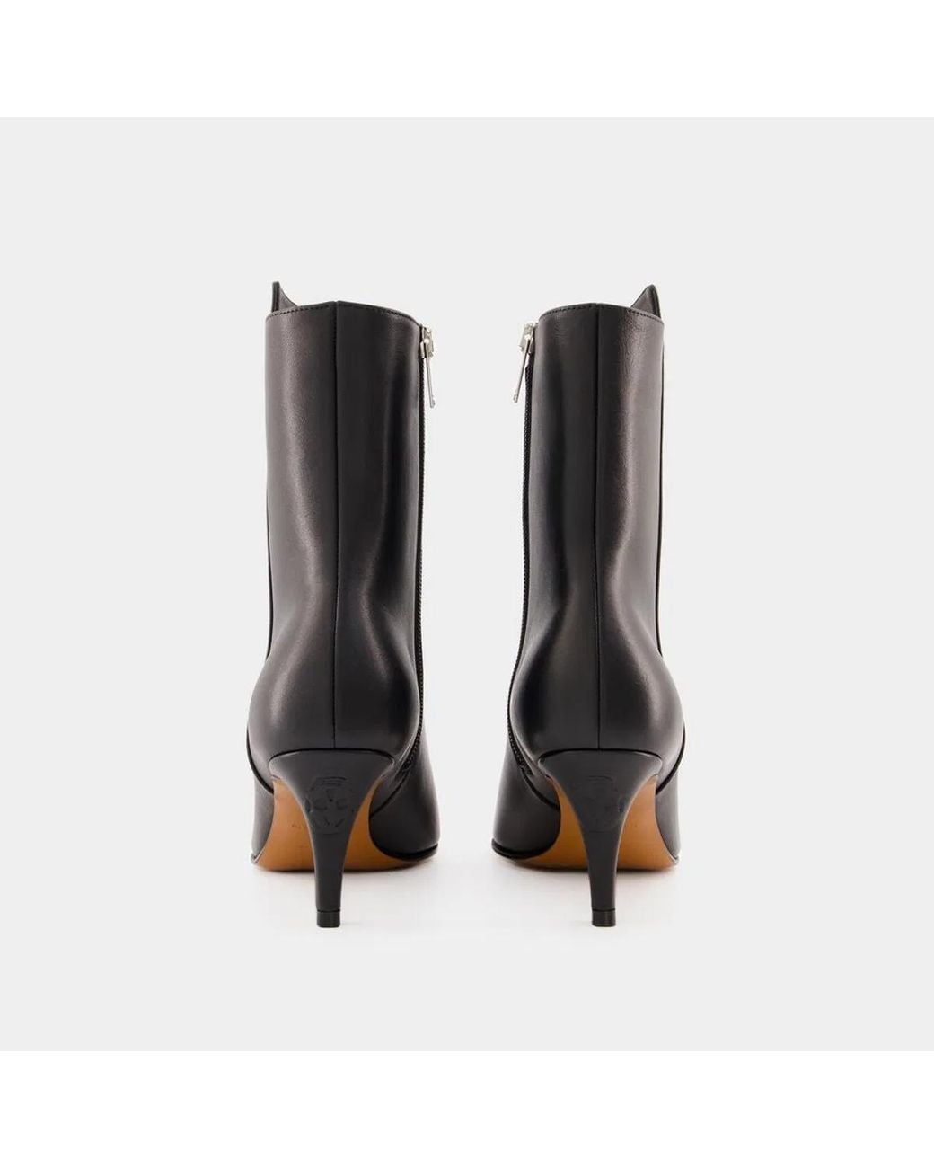 McQueen Black Australian Ankle Boots