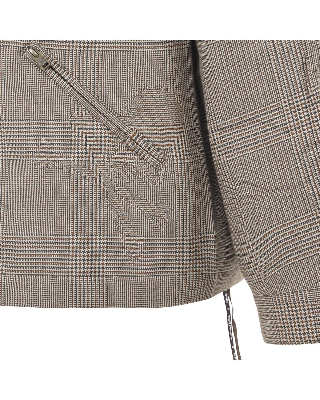 Mastermind Japan Gray Check Harrington Jacket for men