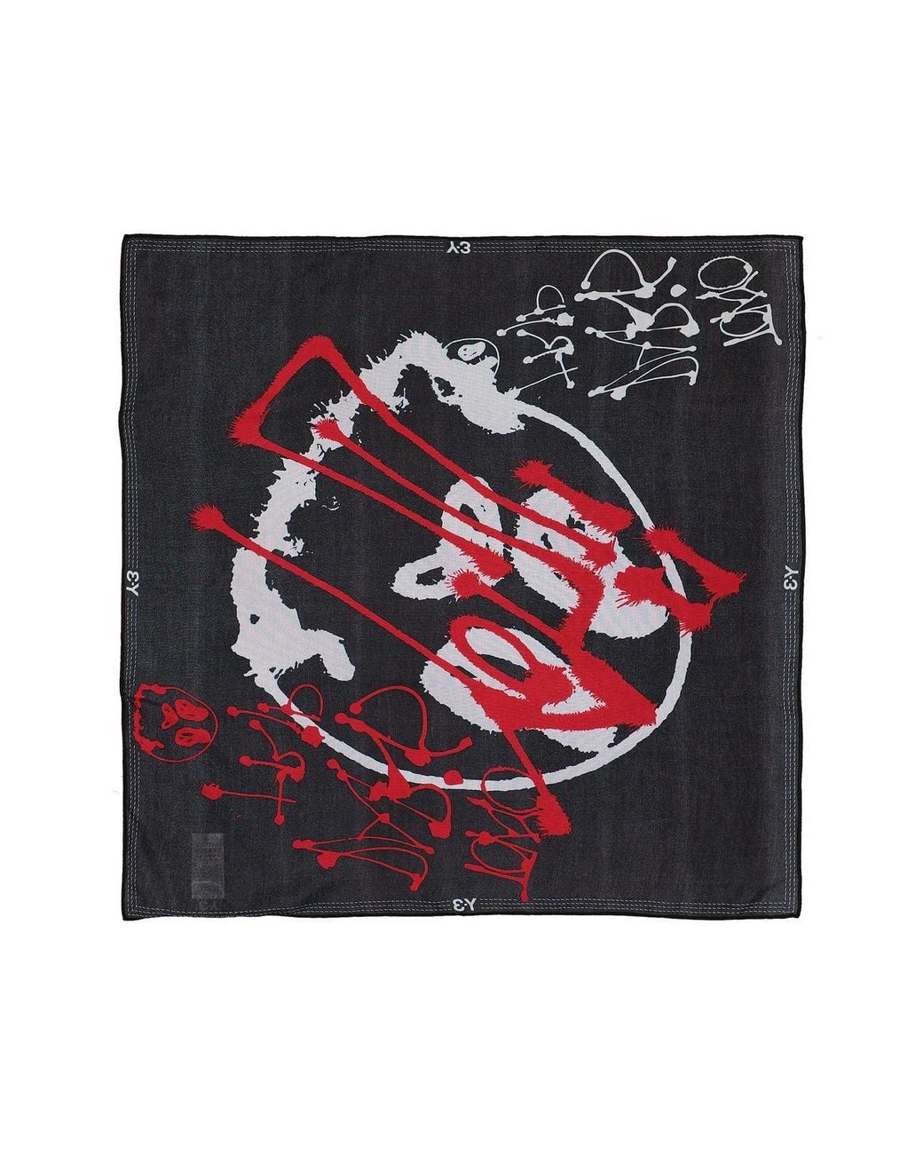 Y-3 Black And-3 Chito Banda Mini Scarf for men