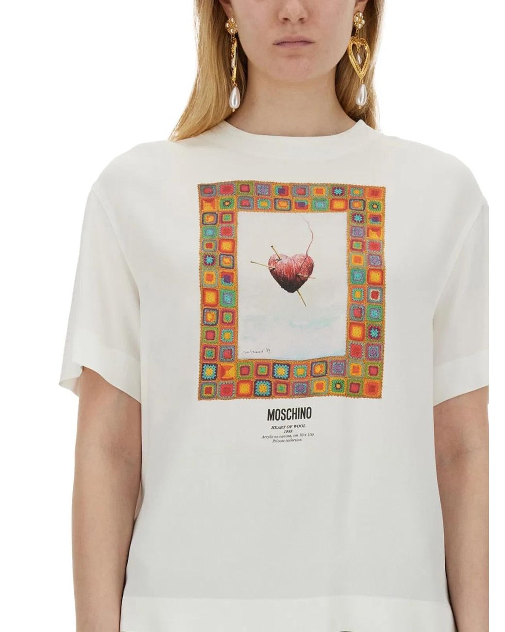 Moschino Couture White T-Shirt Heart