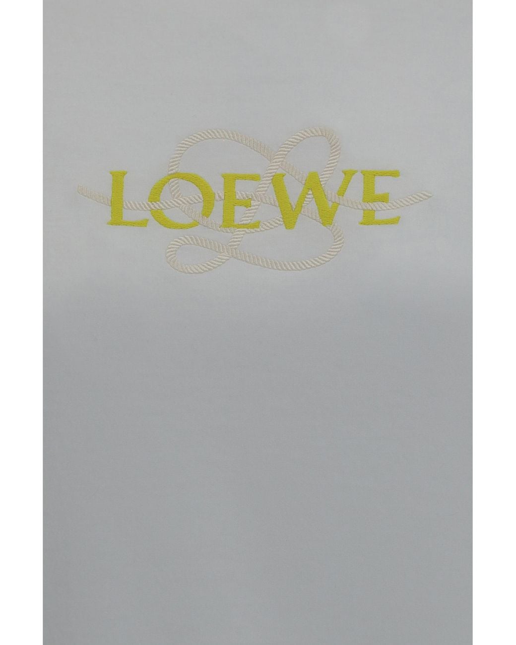 Loewe Gray Cotton Blend T-Shirt With Embroidered Logo