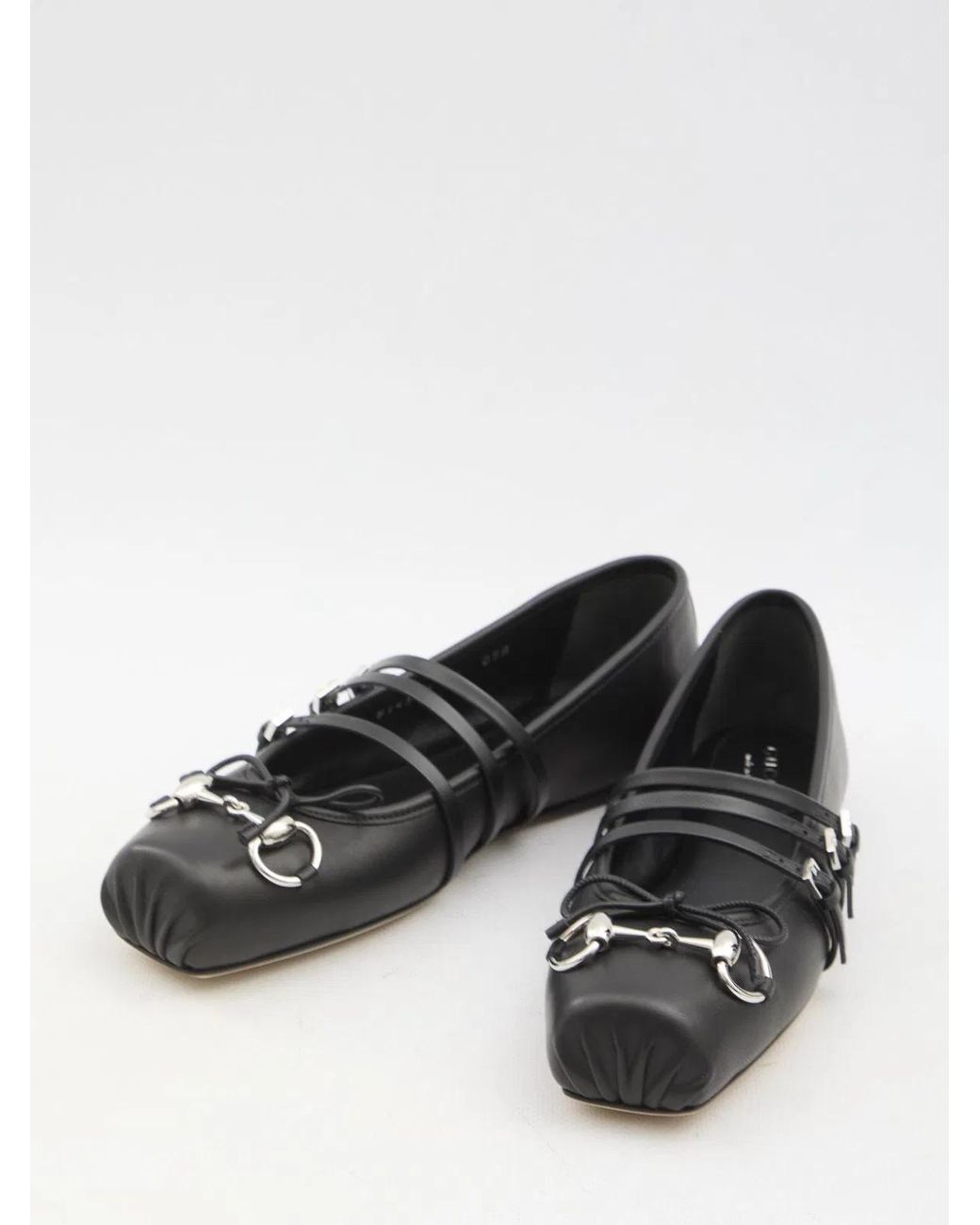 Gucci White Leather Ballerinas