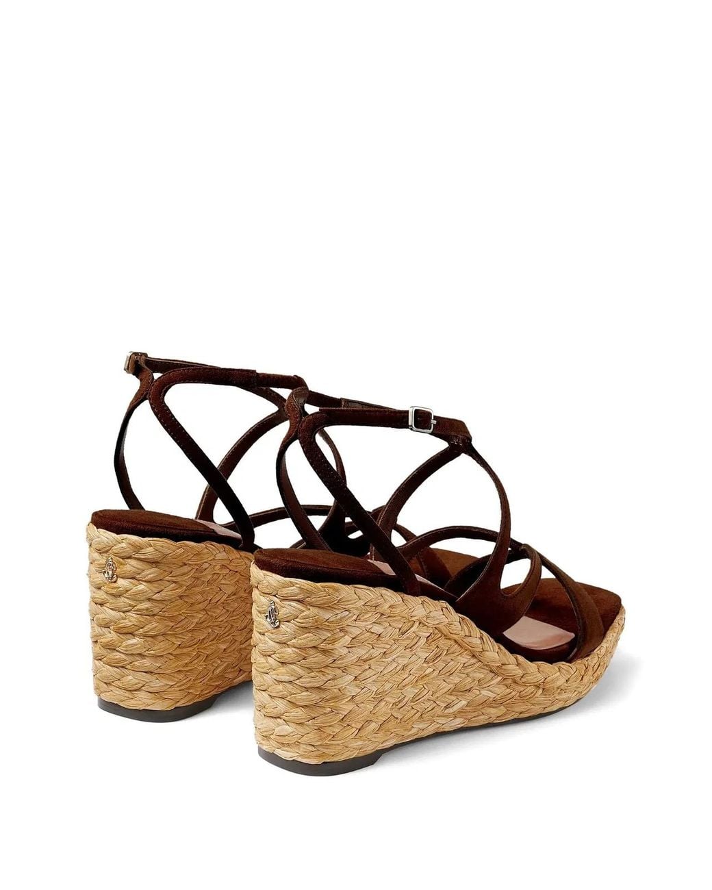 Jimmy Choo Metallic Ayla 85 Wedge Sandals