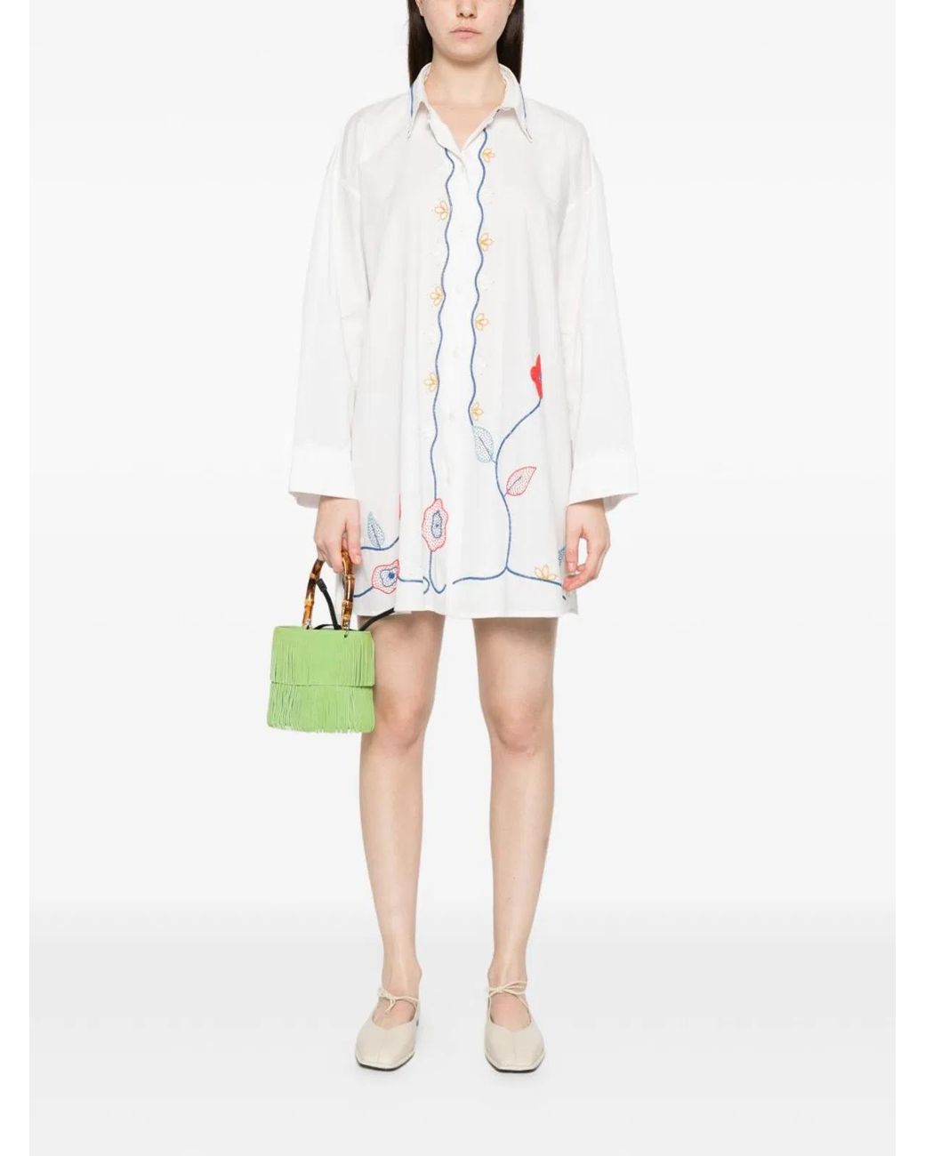 Forte_forte White Embroidered Cotton Shirt