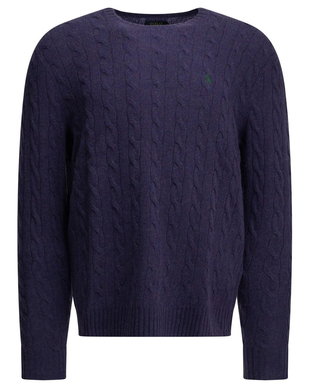 Polo Ralph Lauren Blue Wool Cashmere Crew-Neck Sweater for men