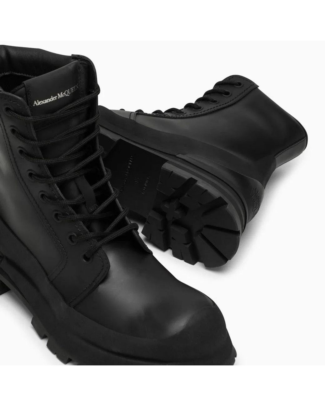 McQueen Black Wander Ankle Boots for men