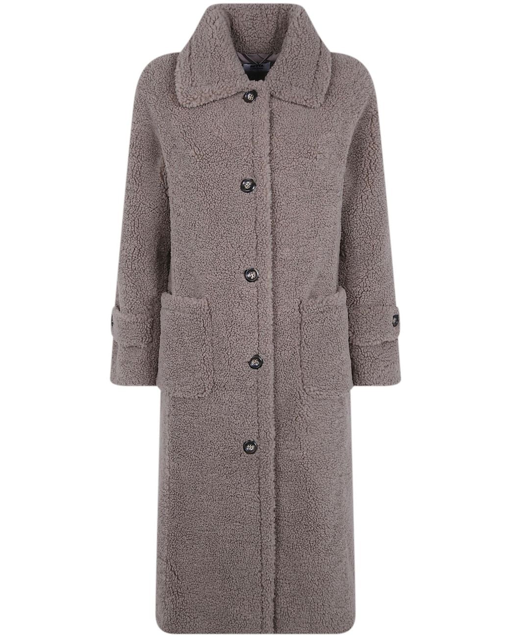 Betta Corradi Gray "Yogi" Collar Long Coat