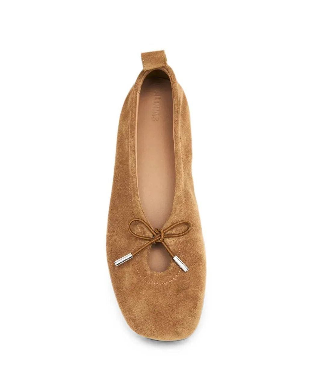 Alohas White "Rosalind" Suede Leather Ballet Flats
