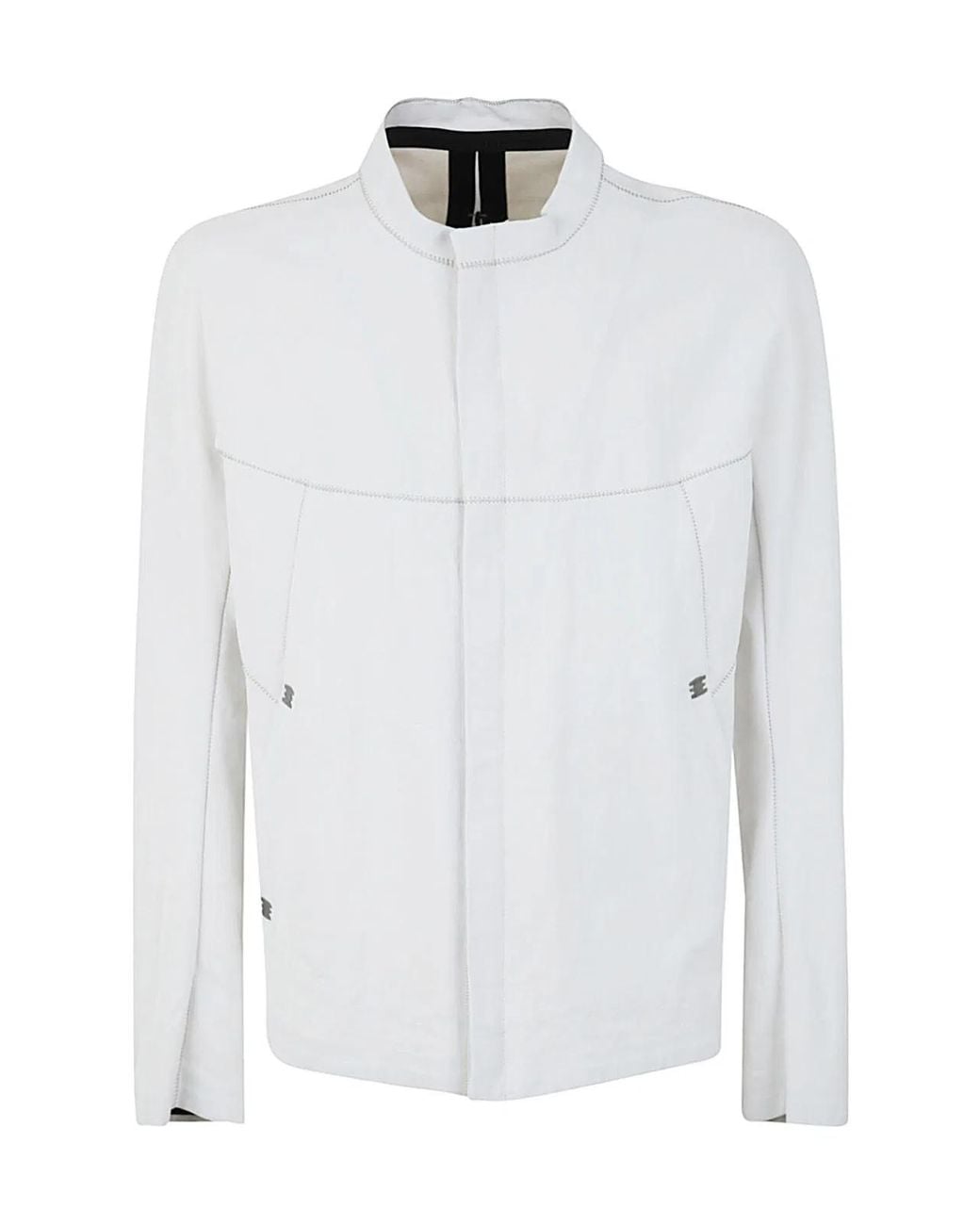 Isaac Sellam White Linen Bomber Jacket for men