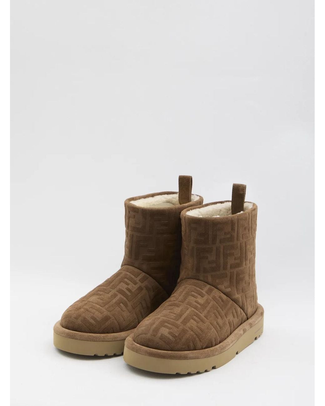 Fendi Brown Ff Boots for men