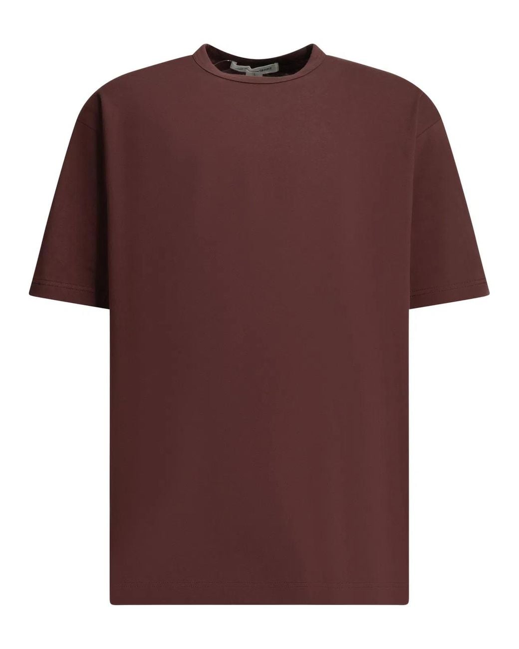 Comme des Garçons Red Shirt Crew-Neck T-Shirt With Reverse Logo for men