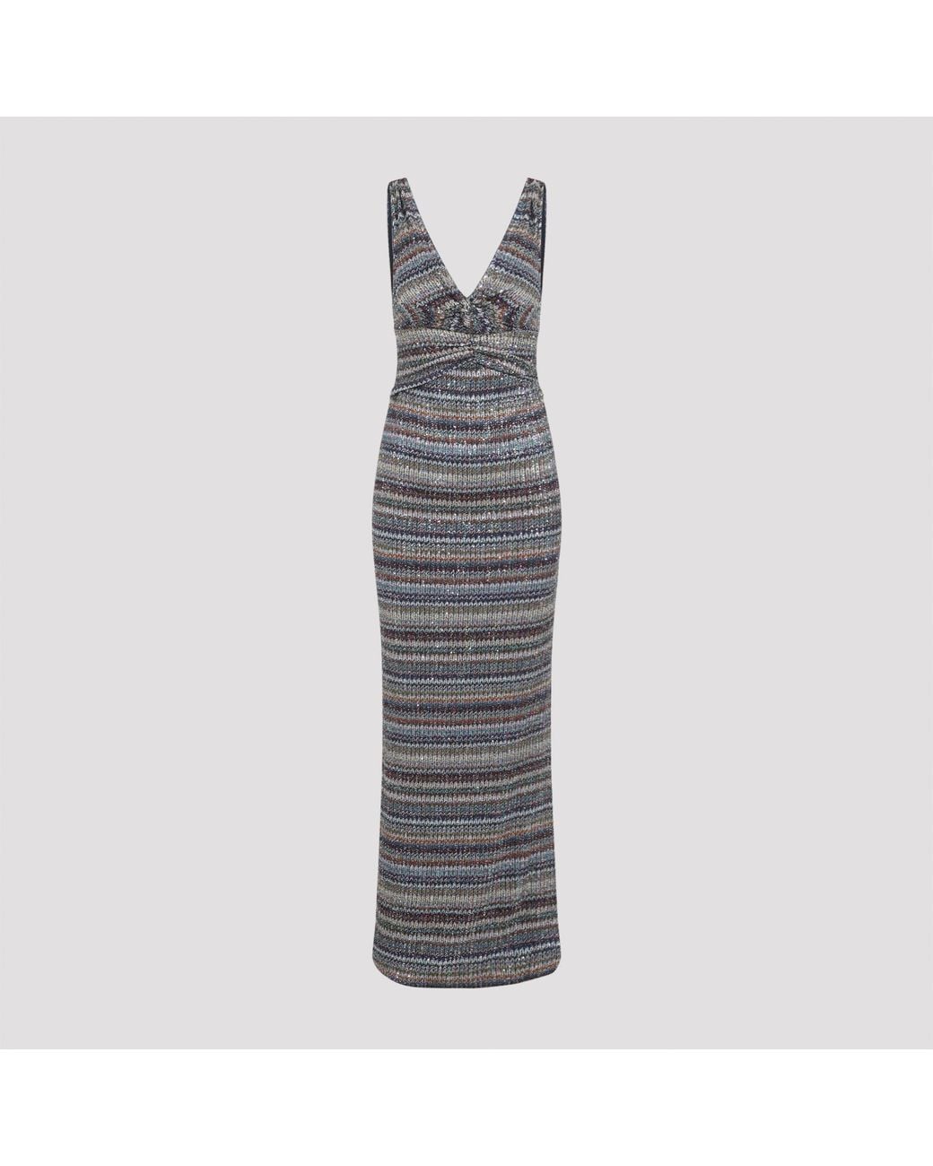 Missoni Gray Multi Caperdoni Long Dress