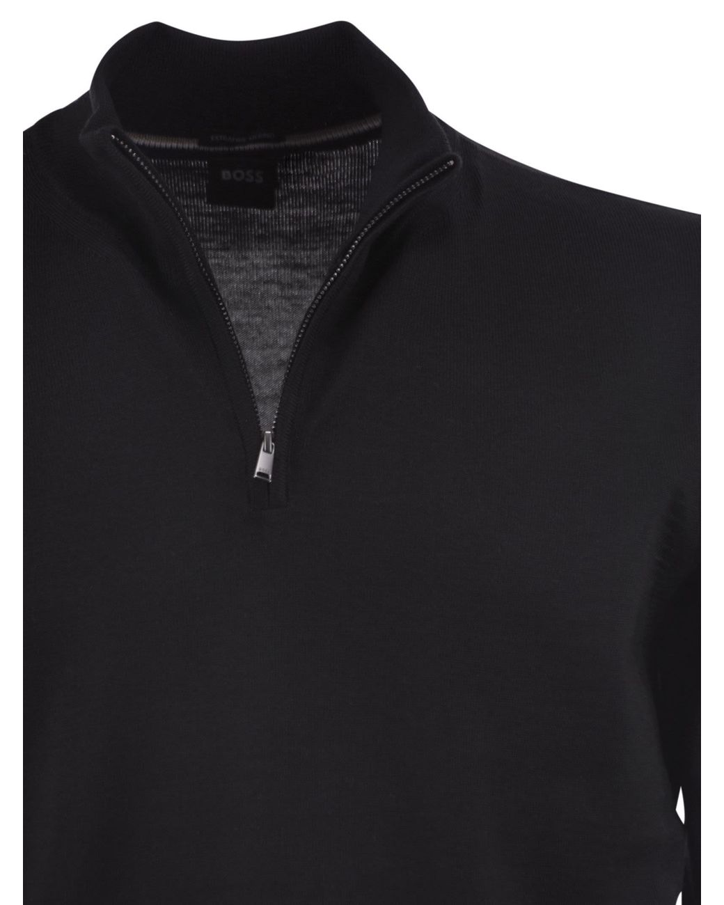 Boss Black Pure Virgin Wool Half-Zip Jumper for men