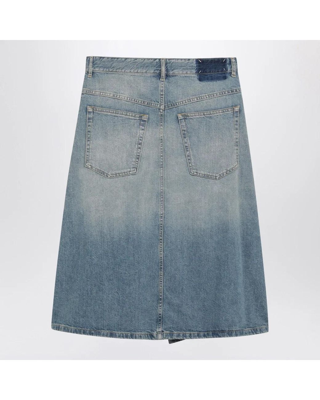 Maison Margiela Blue Midi Wrap Skirt