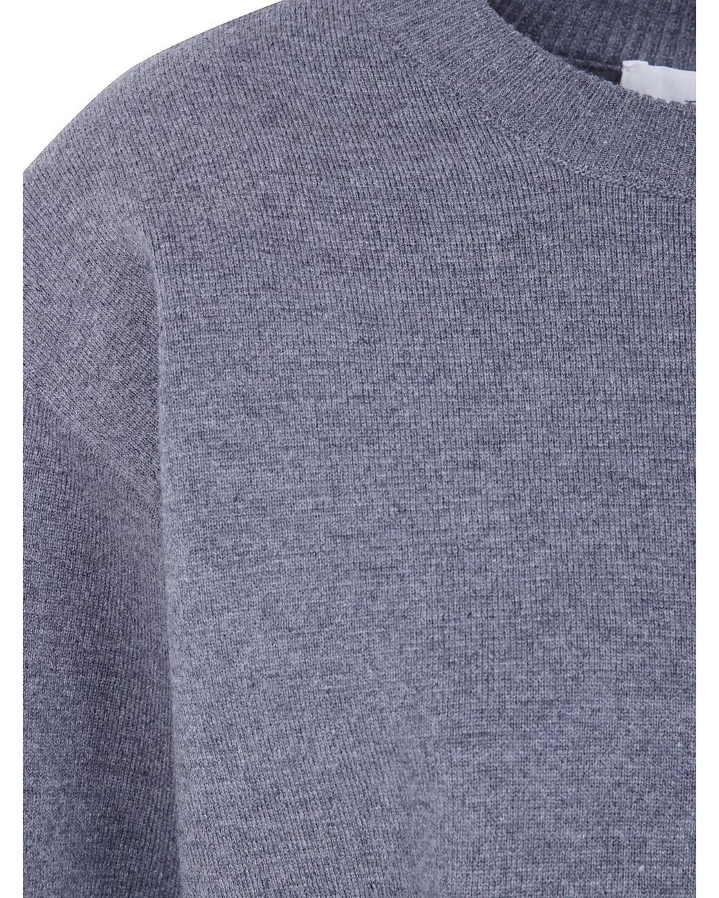 Rohe Blue Statement Shoulder Crewneck