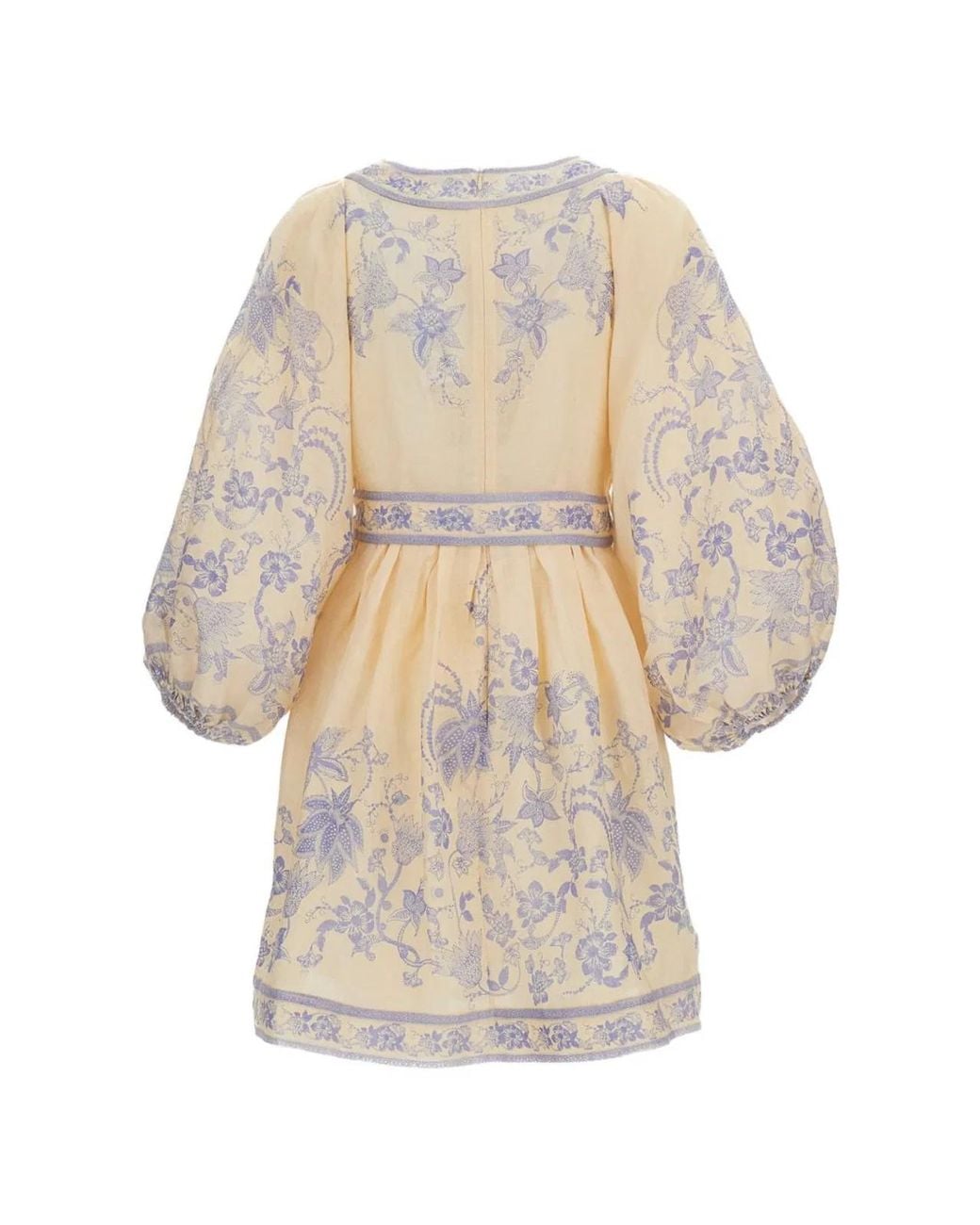 Zimmermann White Indra Plunge Mini Dress