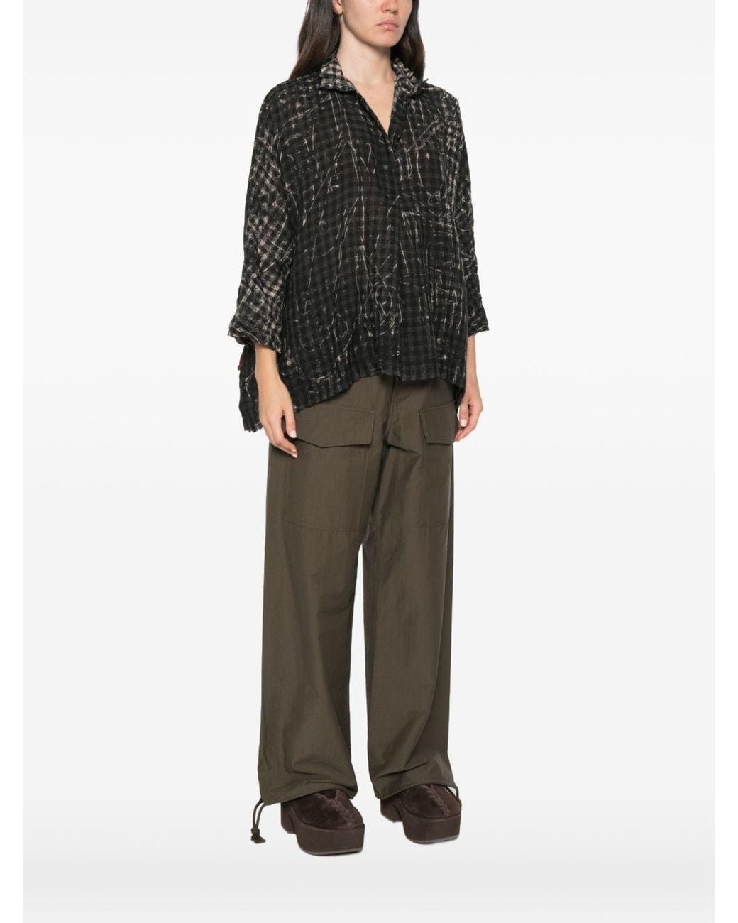 Daniela Gregis Black Printed Silk Shirt