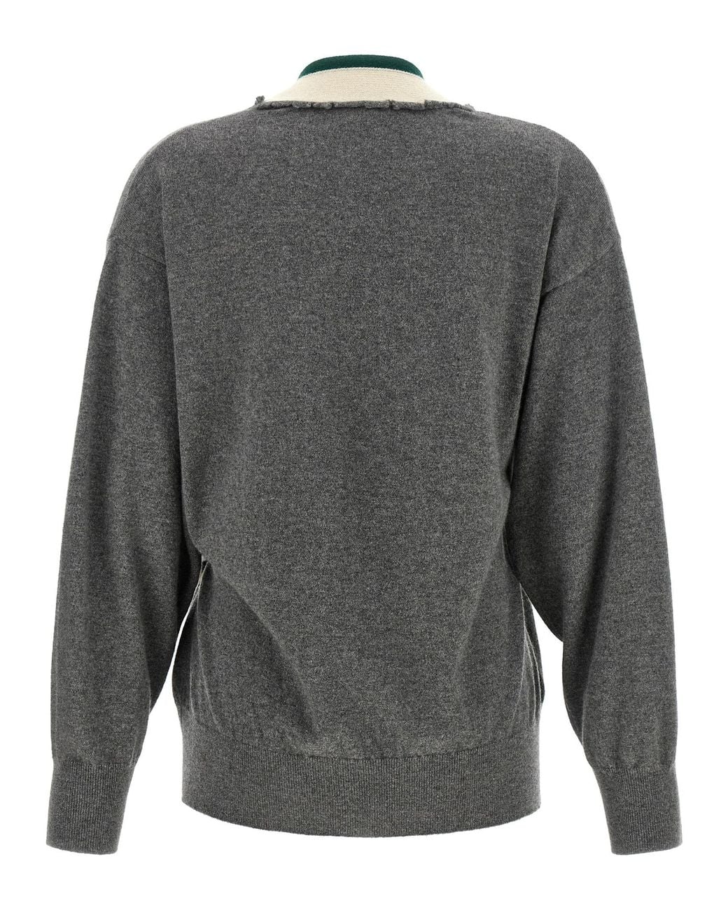 Dries Van Noten Gray 'Toma' Sweater With Crossed Closure