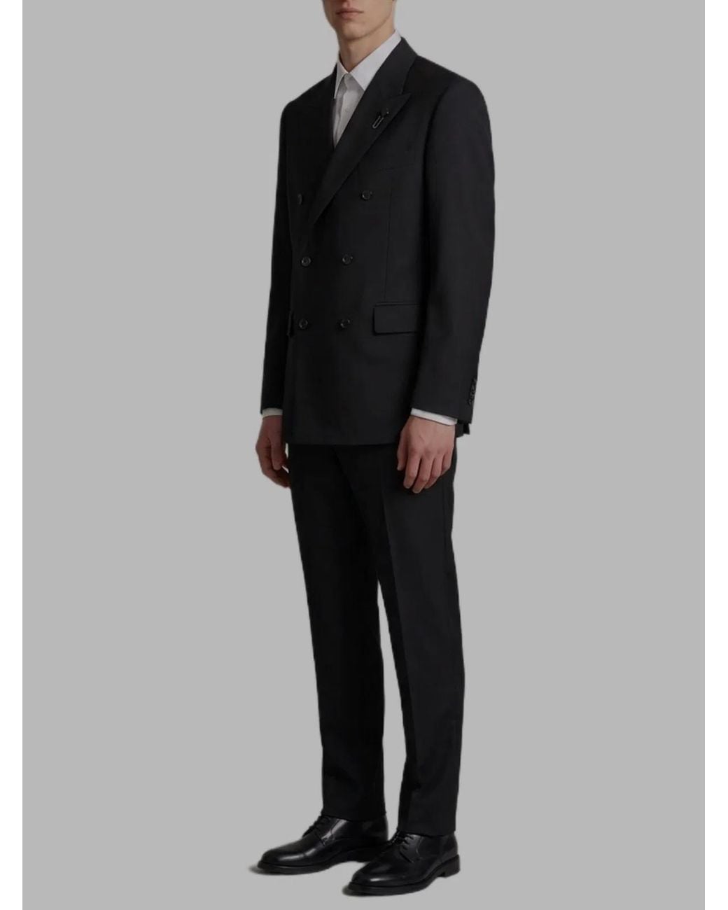 Lardini Black Feeling Double-Breasted Dress for men