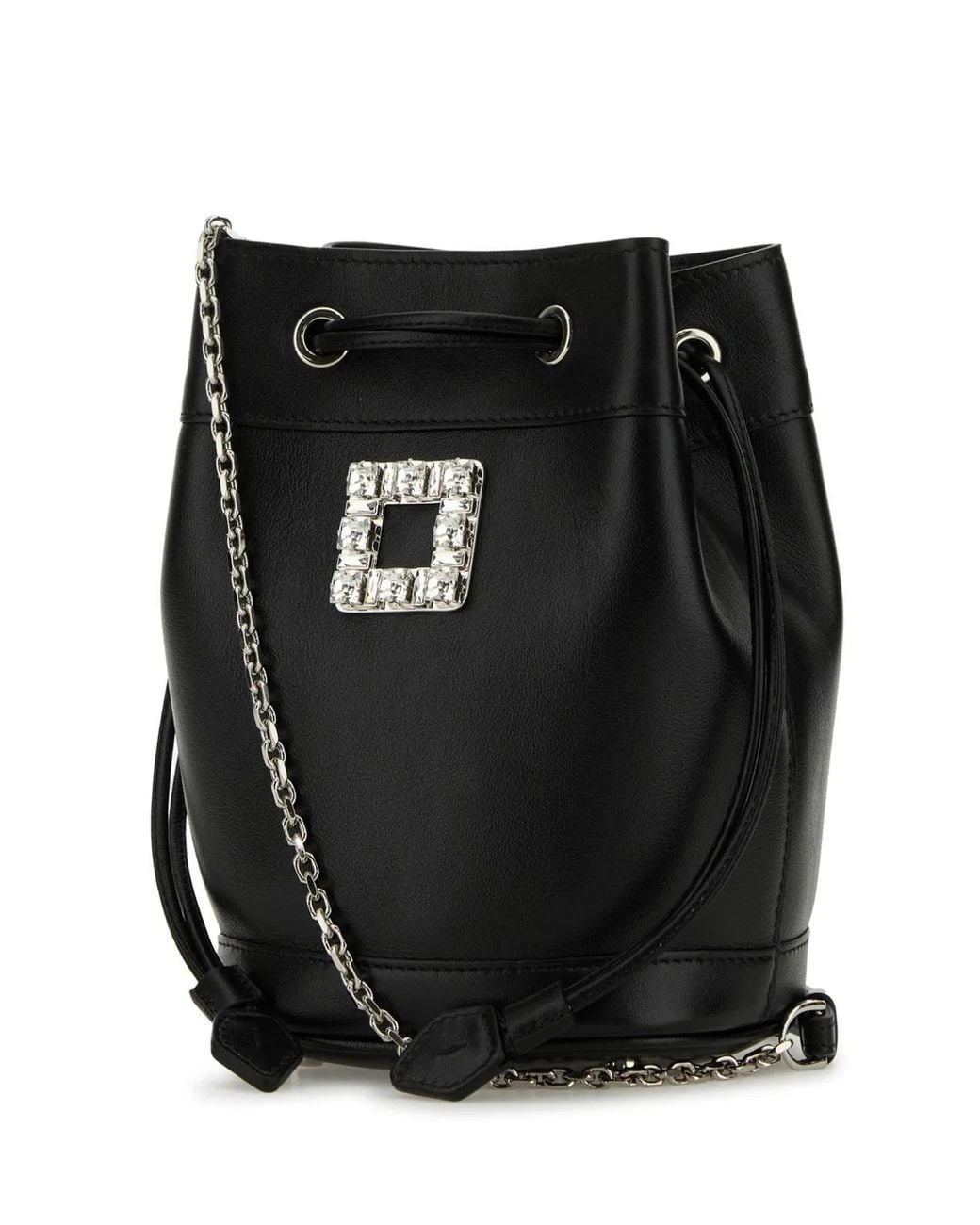 Roger Vivier Black Tres Vivier Daisy Aumoniere