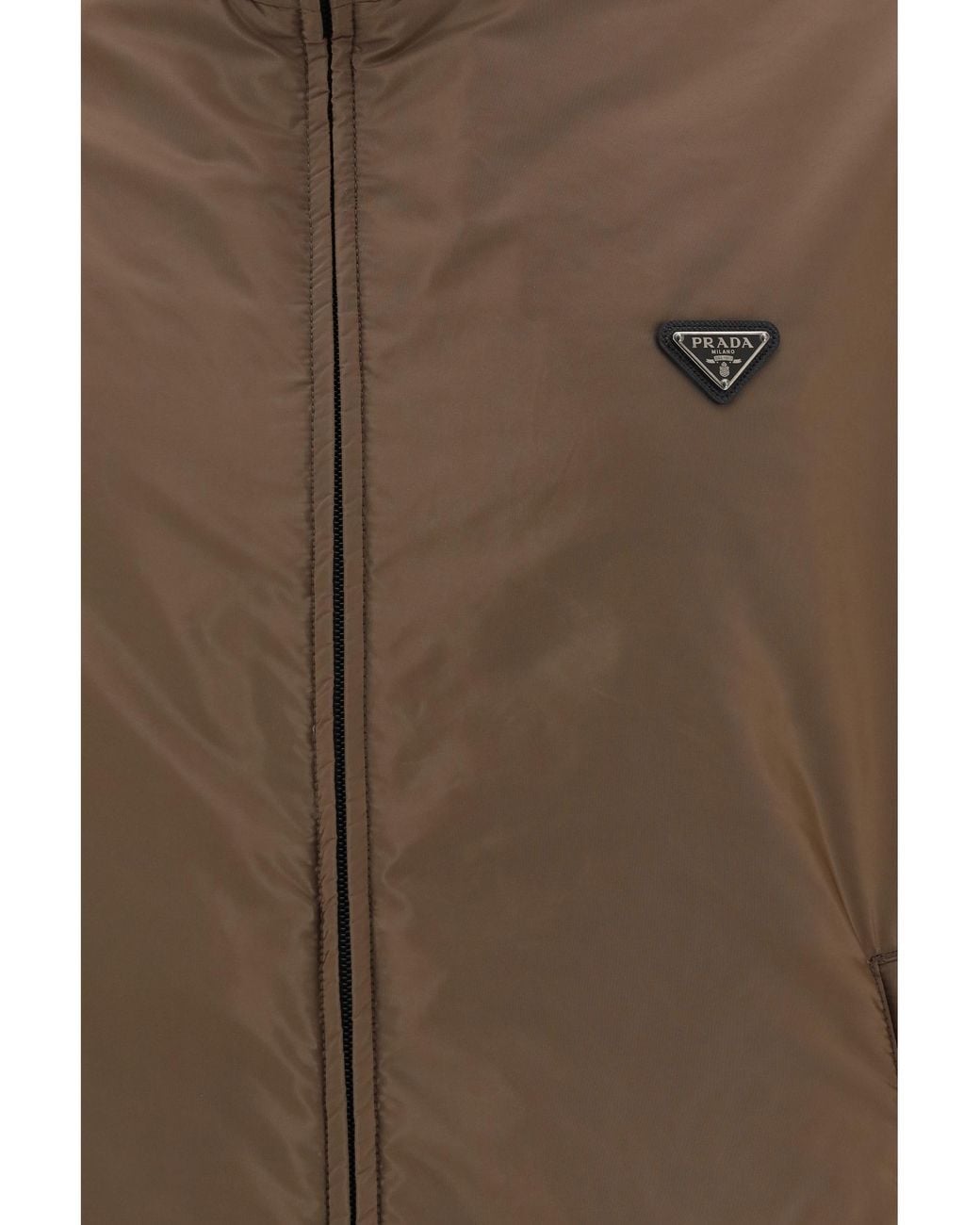 Prada Brown Re-Nylon Down Jacket for men