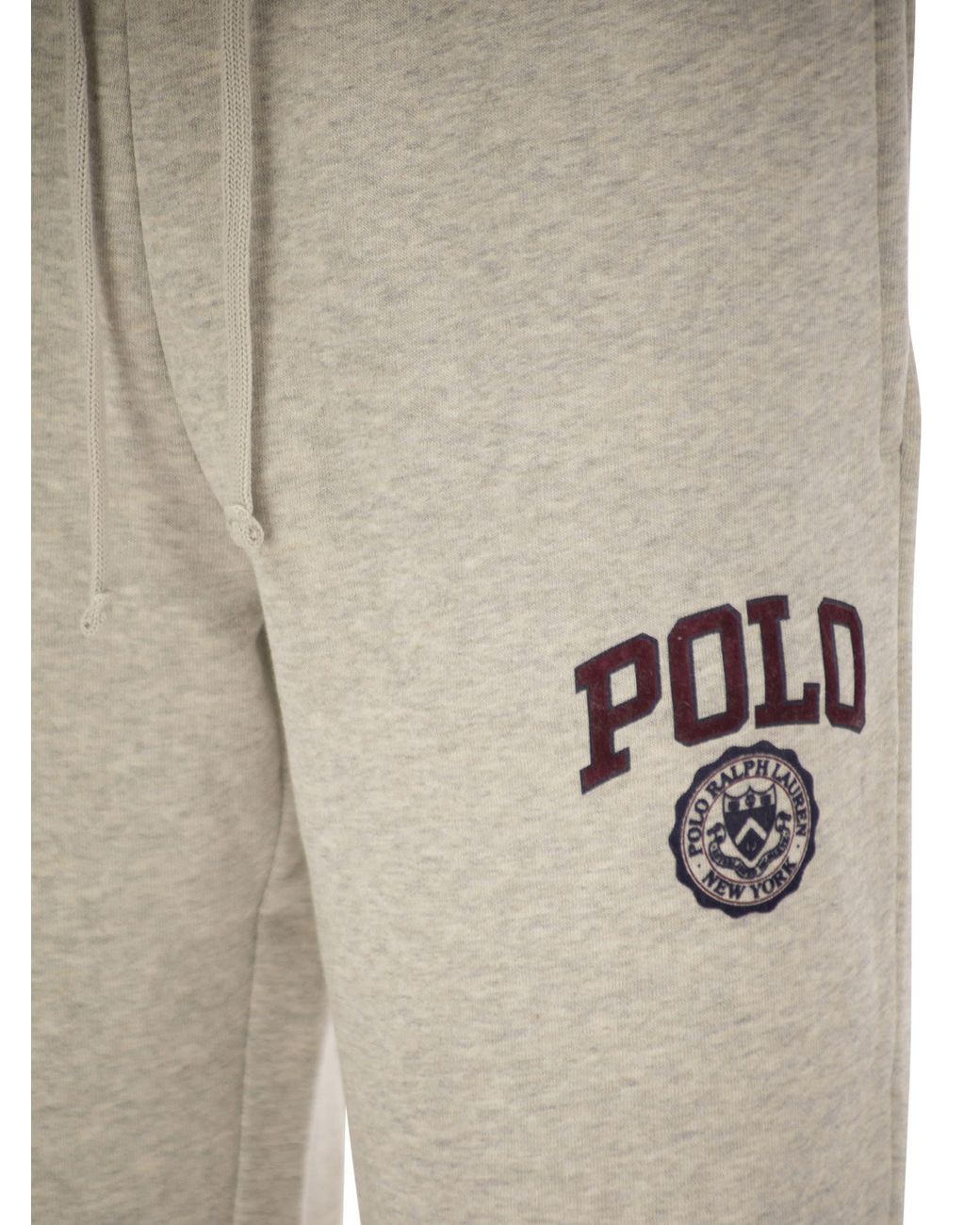 Polo Ralph Lauren Natural Cotton-Blend Joggers With Logo for men