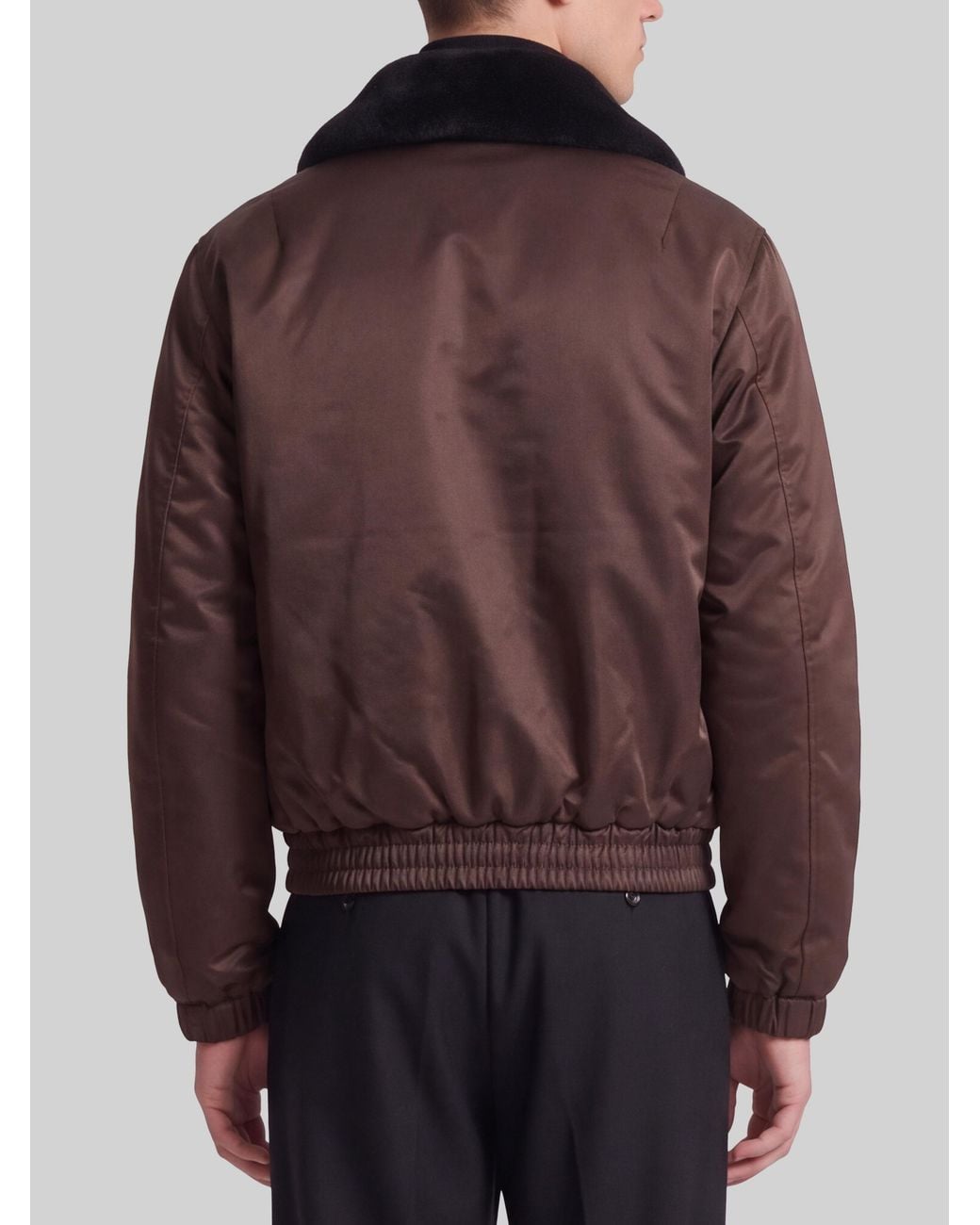 Willy Chavarria Brown Uniform Bomber Jacket for men