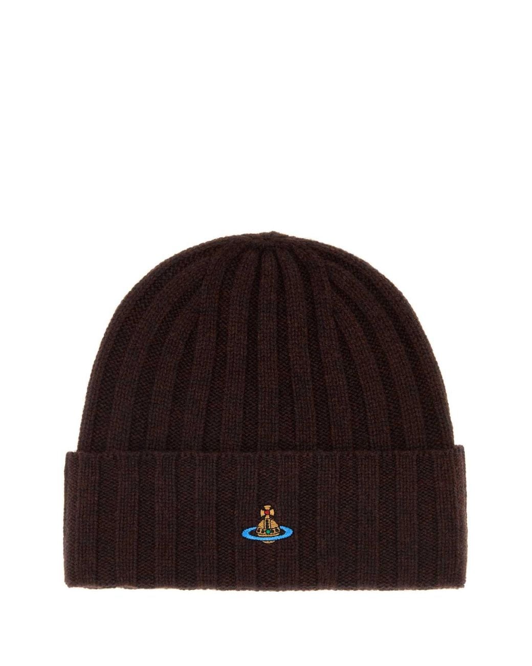 Vivienne Westwood Red Chocolate Cashmere Beanie Hat