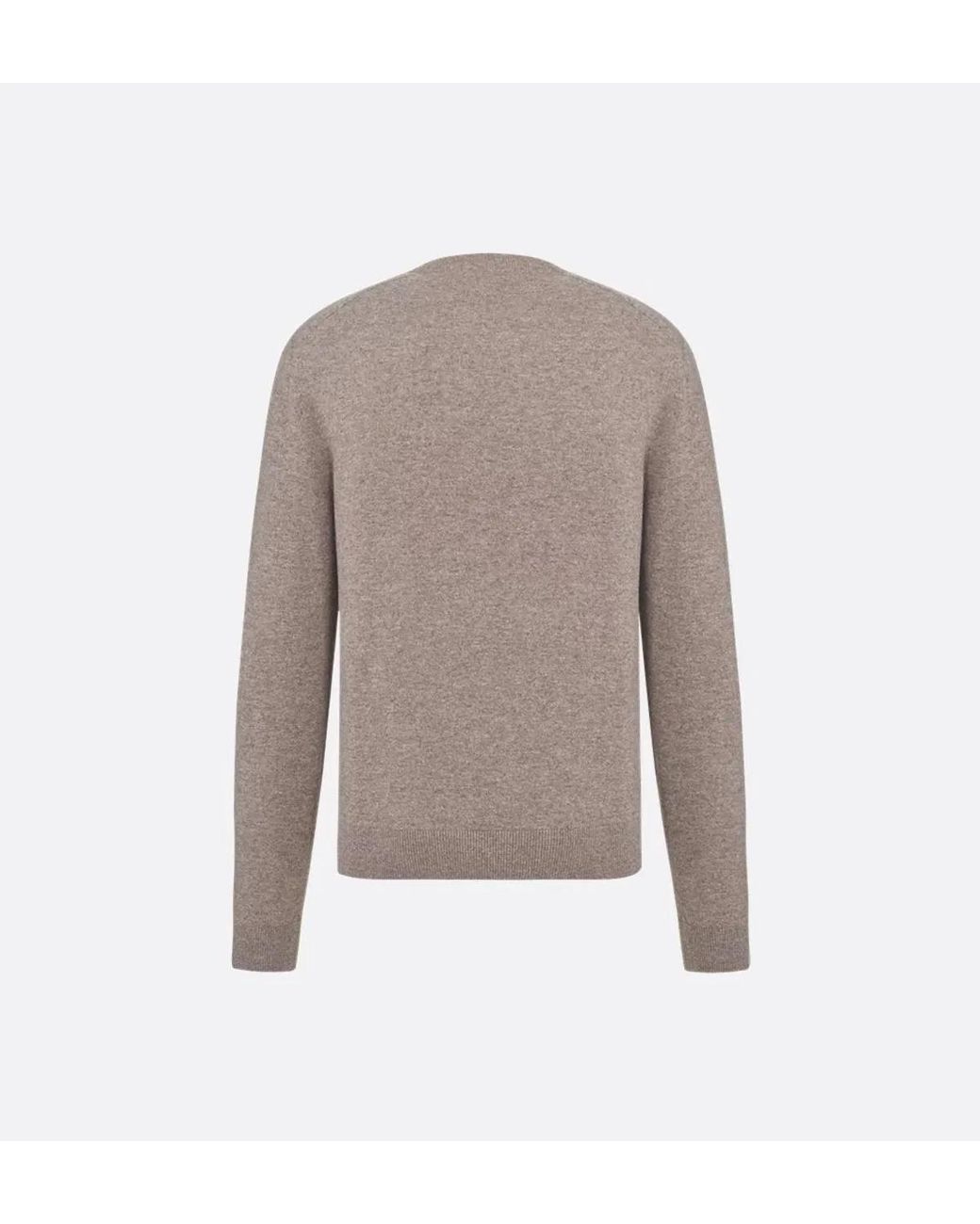 Dior Gray Wool Cashmere Knit Top for men