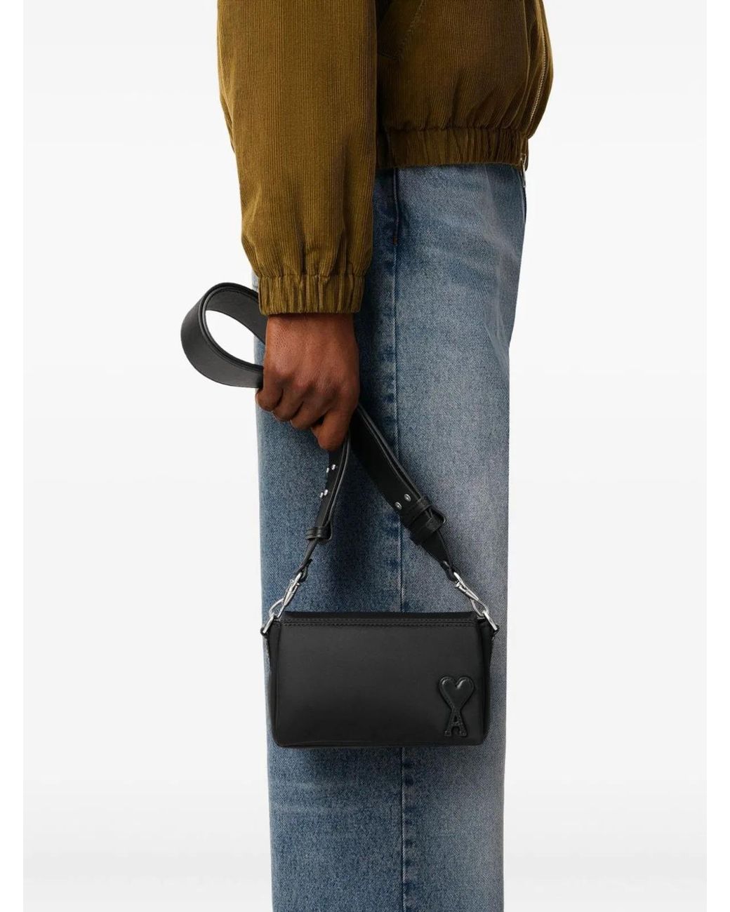 AMI Black Marcel Lunch Box Crossbody