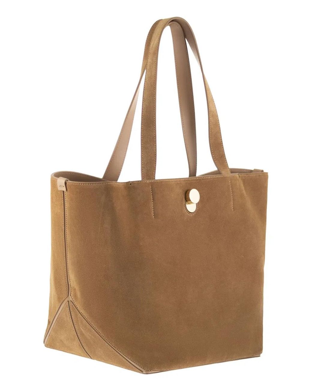 Fabiana Filippi Brown Medium Eclipse Suede Tote Bag