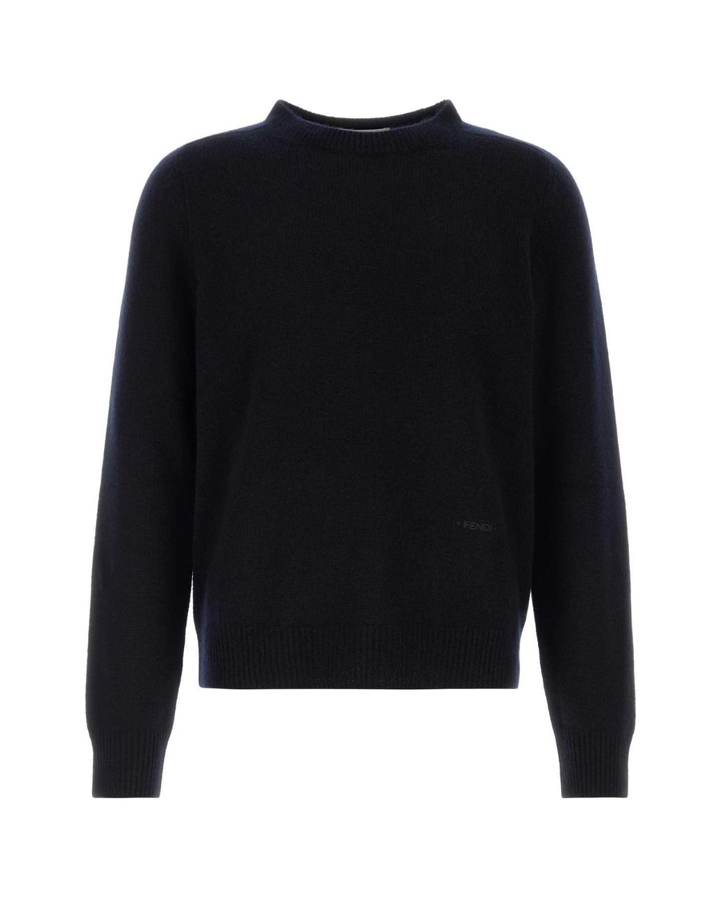 Fendi Blue 100% Cashmere Knit Sweater for men